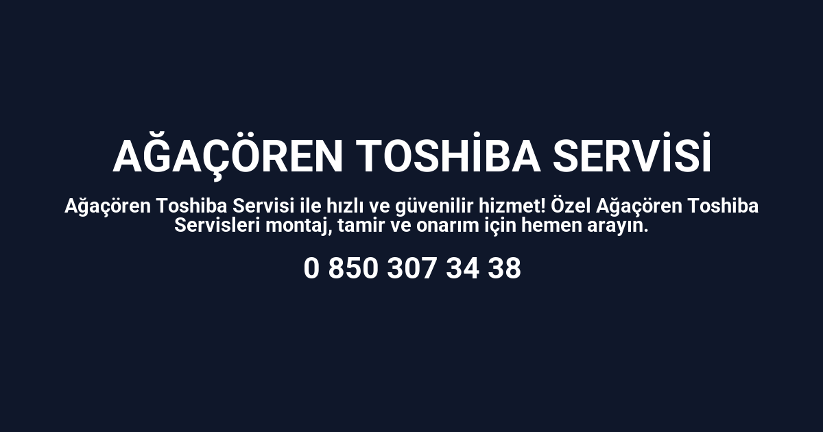 Ağaçören Toshiba Servisi